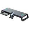 Aluminum PC Monitor Stand – 4 USB Ports with USB 3.0 Fast Charging & Keyboard Storage | Space-Saving Laptop Stand