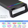 Aluminum PC Monitor Stand – 4 USB Ports with USB 3.0 Fast Charging & Keyboard Storage | Space-Saving Laptop Stand